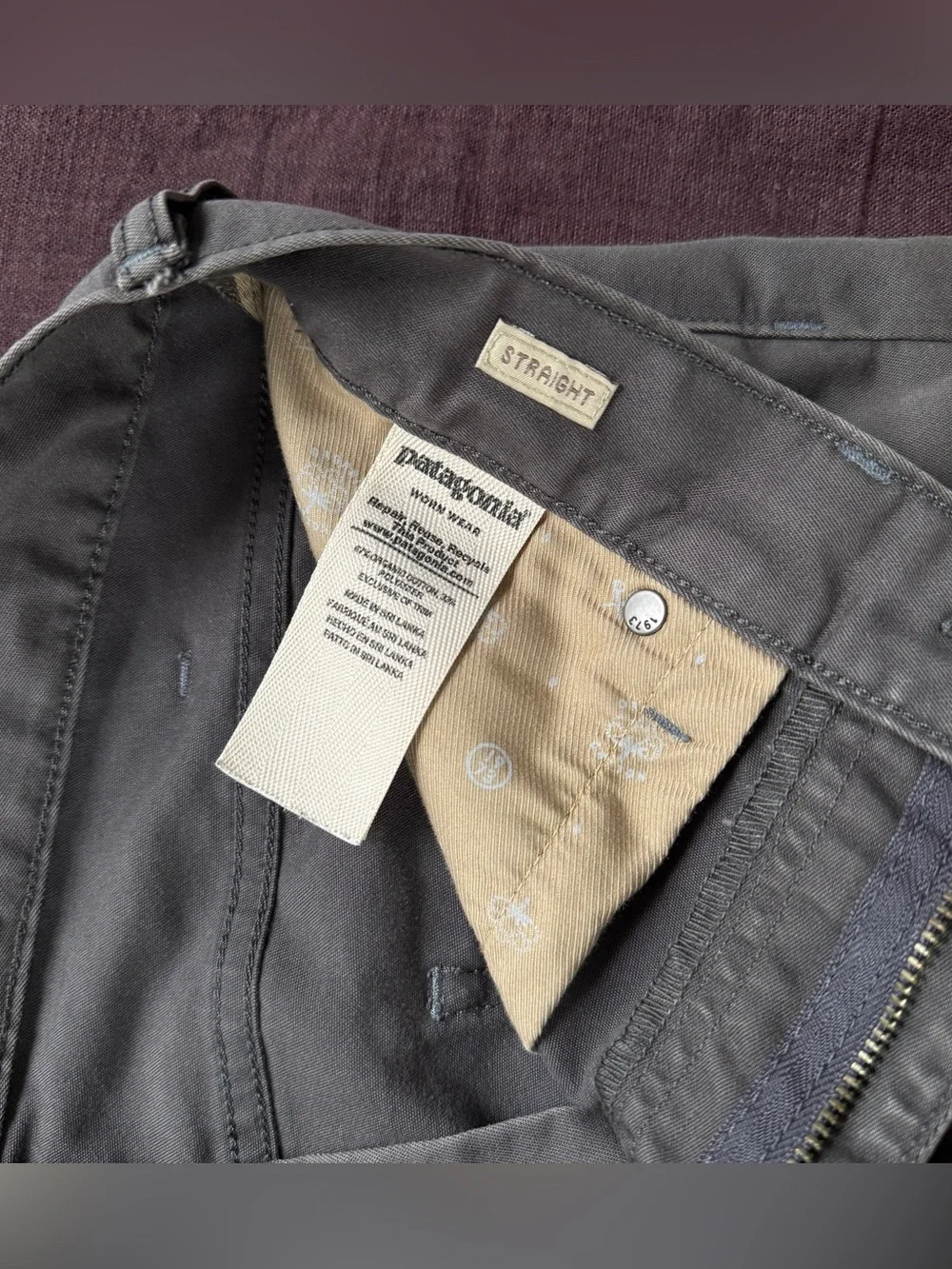Patagonia Iron Clad Organic Cotton Pants Mens 30x32 Gray Straight Workwear Outdo
